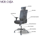 MGR MATEOR BLACK HIGH BACK MESH OFFICE CHAIR