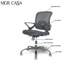 MGR CHERRY BLACK MID-BACK MESH OFFICE CHAIR