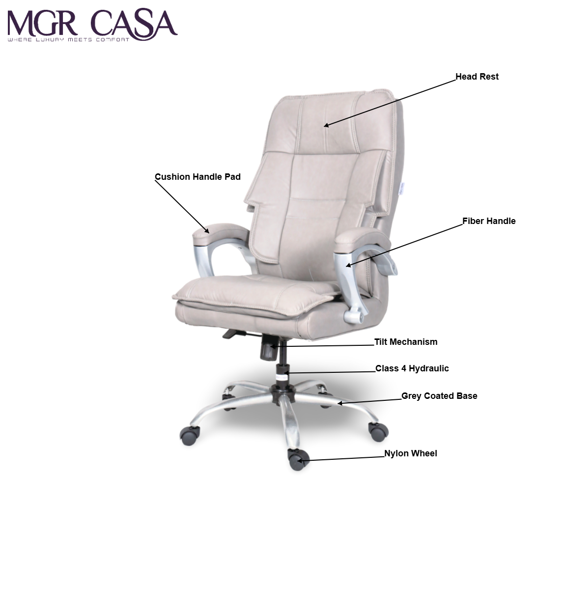 MGR OLD ELEPHANT CUSHION HIGH-BACK OFFICE CHAIR