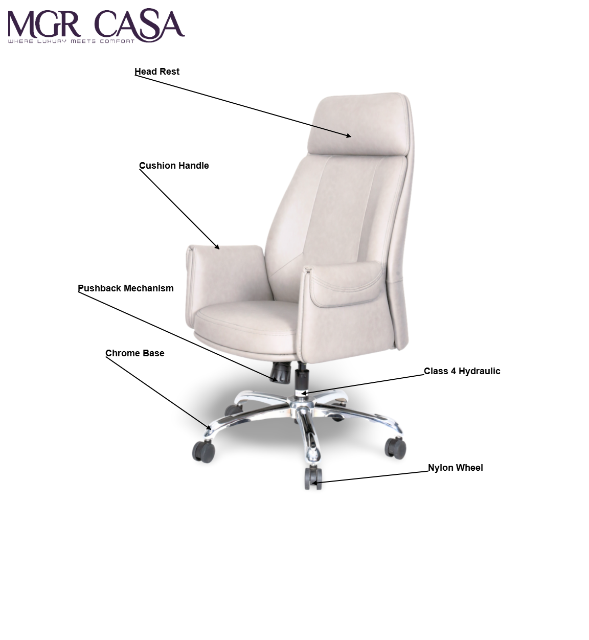 MGR CREATA CUSHION HIGH BACK OFFICE CHAIR