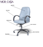 MGR HIGH BACK PU CUSHION OFFICE CHAIR