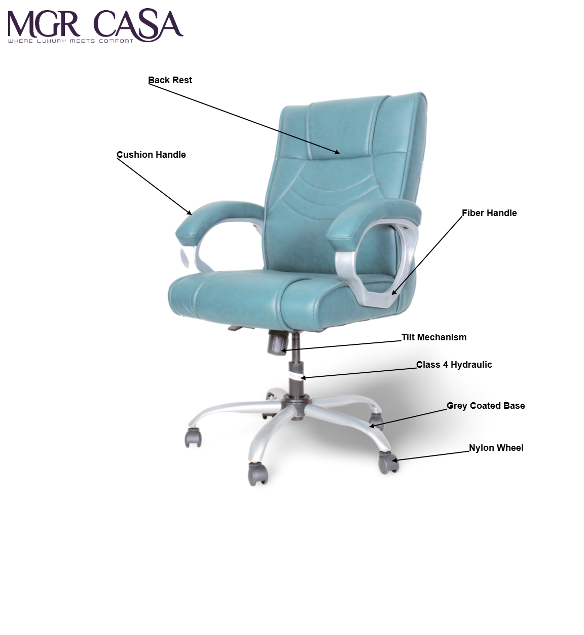 MGR VOLVO MEDIUM BACK CUSHION OFFICE CHAIR