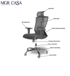 MGR EFFILE BLACK HIGH BACK MESH OFFICE CHAIR