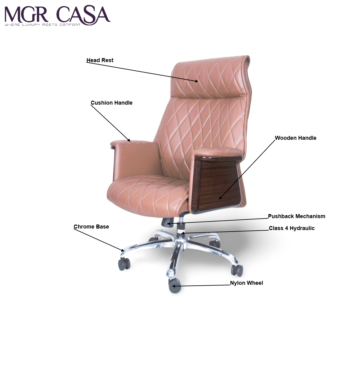 MGR AMAZONE CUSHION HIGH BACK OFFICE CHAIR