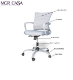 MGR ZIGZAG GREY MID-BACK MESH OFFICE CHAIR
