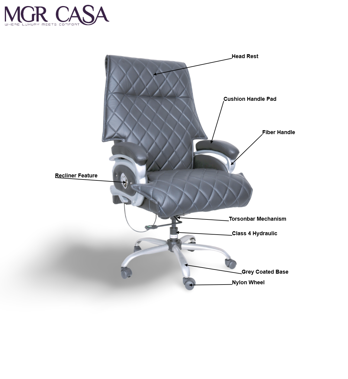 MGR VOLVO RECLINER CUSHION HIGH BACK OFFICE CHAIR