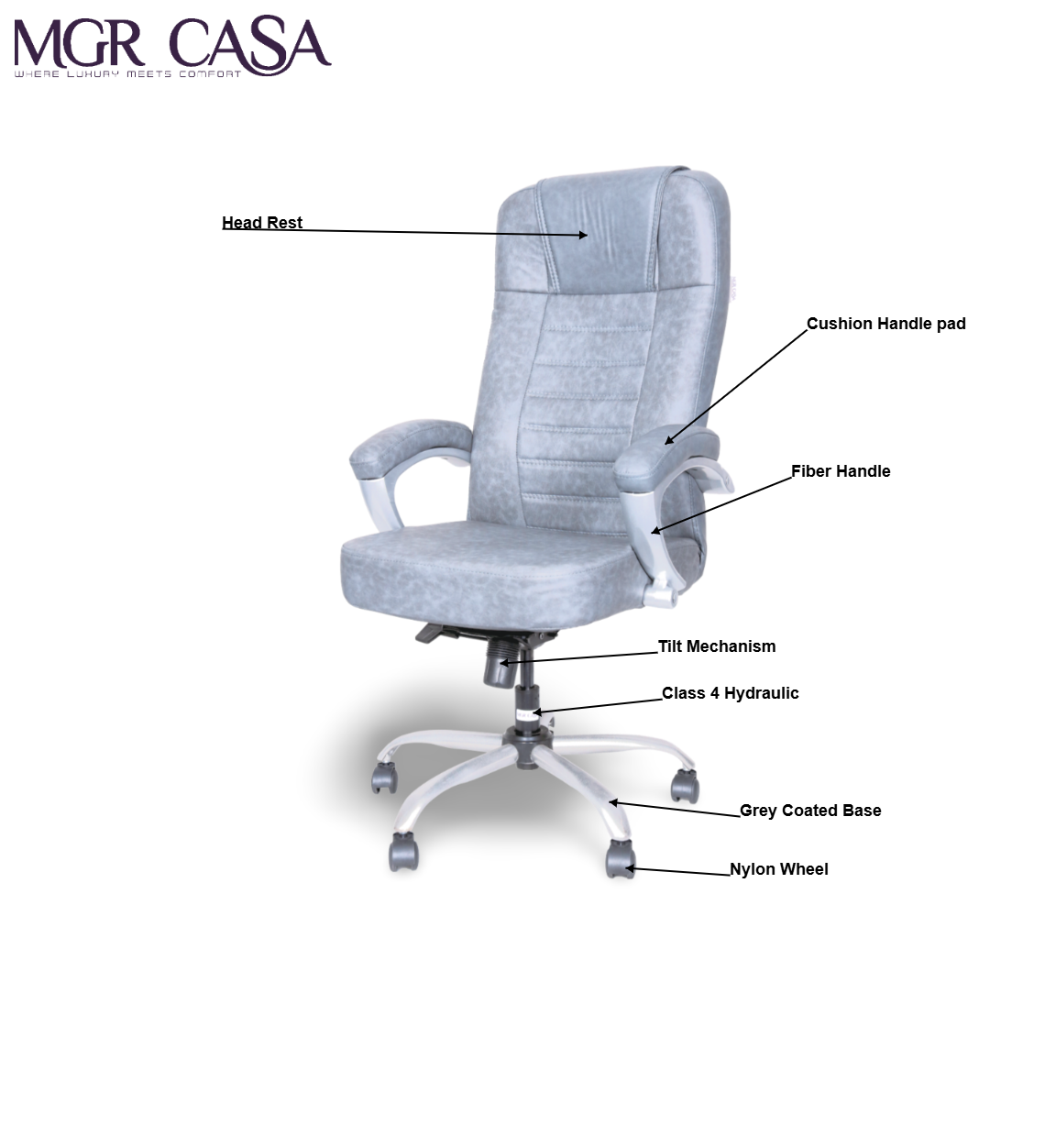 MGR SAHENSHA CUSHION HIGH BACK OFFICE CHAIR